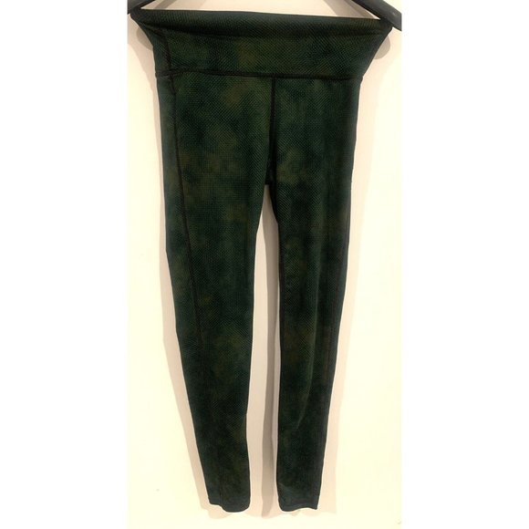 ATHLETA women's size Small workout exercise Leggings green print - Picture 2 of 9